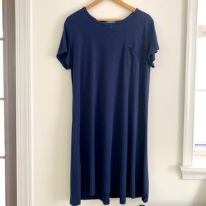 Amour Vert Navy Pocket Knit Dress